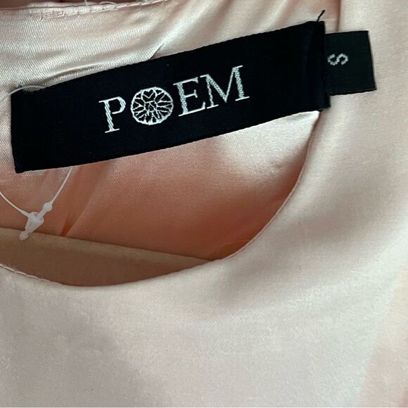 POEM BANGKOK | Pink Silk-Satin Bow Mini Dress (S) - Picture 6 of 8